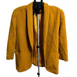 Vintage RADCLIFFE Women's Size 16 100% Wool Blazer Mustard